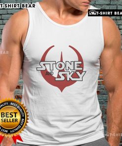 Stylish Premium Stone and Sky Tank Top displayed on a mannequin, showcasing a trendy design for summer fashion.