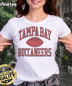 Premium Tampa Bay Buccaneers Gridiron Ladies Tee in red, showcasing team logo and stylish design for female fans.