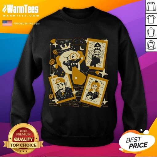Premium Tasteful Afterlife Super Mario King Boo Painting Art Sweatshirt featuring vibrant graphics of King Boo.