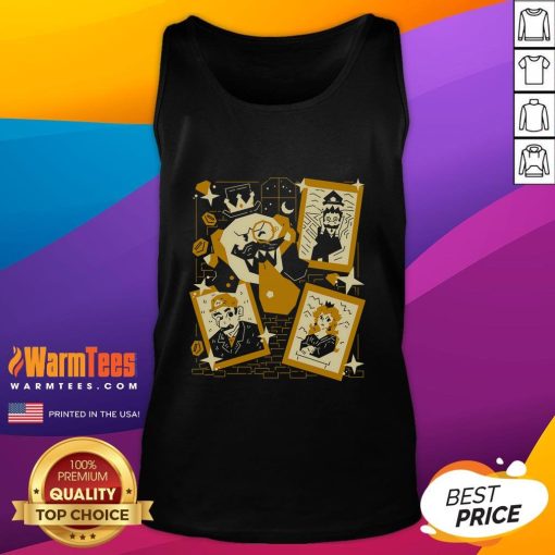 Premium Tasteful Afterlife Super Mario King Boo Painting Art Tank Top featuring vibrant King Boo design for gamers.