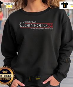 Alt Text: Premium The Great Cornholio 24 T-shirt for Everyone's Bunghole Sweatshirt featuring a fun design and vibrant colors.
