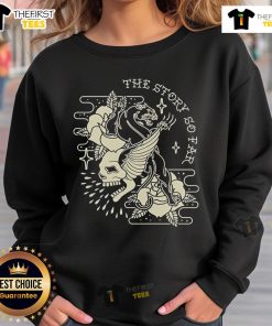 Premium The Story So Far Skull Panther Sweatshirt featuring striking skull and panther design on a cozy fabric backdrop.