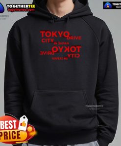 Alt Text: Premium Tokyo City Drive-In Japan Typography Hoodie featuring vibrant city-inspired design and stylish comfort.