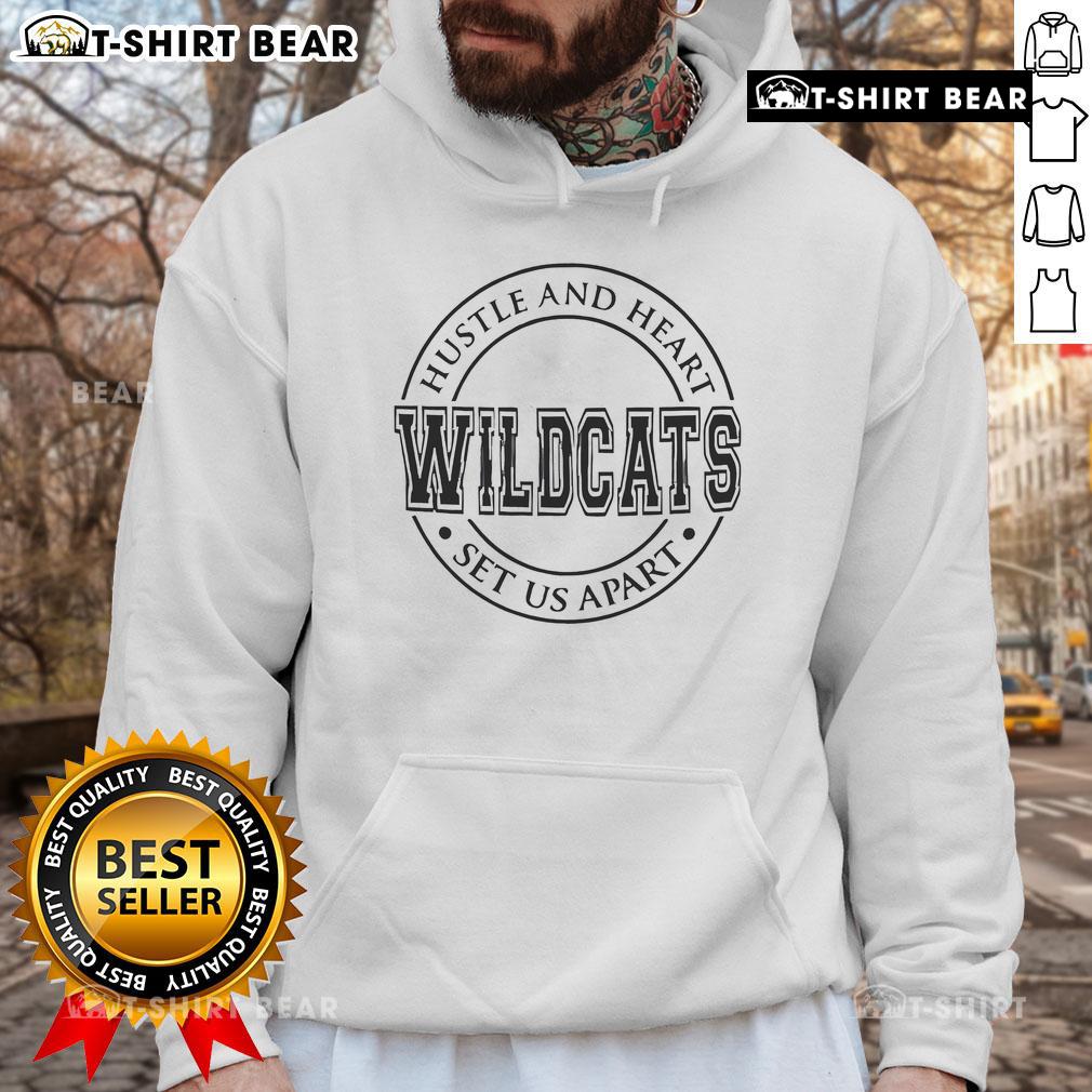 Premium Wildcats Hustle And Heart Set Us Apart Hoodie Premium Wildcats Hustle and Heart Set Us Apart Hoodie featuring a stylish design for fans and athletes.