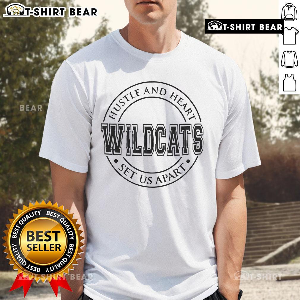 Premium Wildcats Hustle And Heart Set Us Apart T Shirt Alt Text: Premium Wildcats Hustle And Heart Set Us Apart T-Shirt featuring a bold design perfect for passionate Wildcats fans.