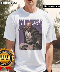 Premium Windu Dirty Star Wars T-Shirt featuring a unique graphic design of Mace Windu in a stylish, distressed look.
