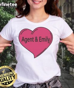 Pretty Agent and Emily Heart Ladies Tee featuring vibrant graphics and a stylish design, perfect for casual wear.