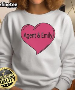 Pretty Agent and Emily Heart Sweatshirt featuring a stylish heart design, perfect for cozy casual wear.