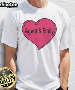 Pretty Agent and Emily Heart T-Shirt featuring bold graphics and vibrant colors, perfect for casual wear.