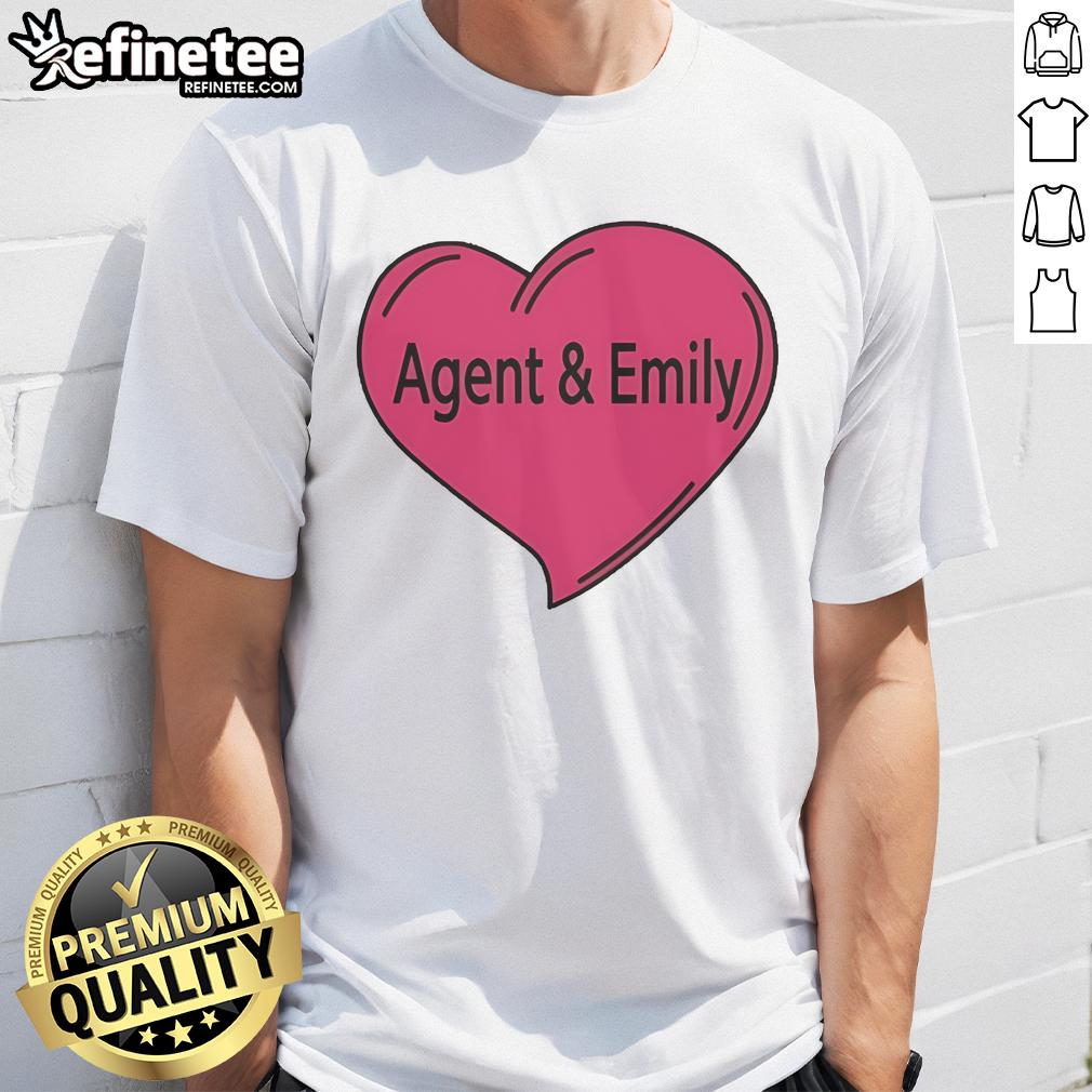 Pretty Agent And Emily Heart T Shirt Pretty Agent and Emily Heart T-Shirt featuring bold graphics and vibrant colors, perfect for casual wear.
