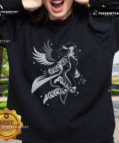 Pretty angelic cyborg anime girl sweatshirt featuring vibrant colors and intricate design, perfect for anime fans.