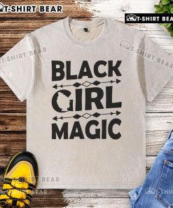 Pretty Black Girl Magic washed t-shirt featuring a vibrant design celebrating Black culture and empowerment.