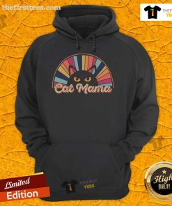 Pretty Cat Mama Vintage Hoodie in soft fabric, featuring a cute cat graphic, perfect for cat lovers and cozy outfits.
