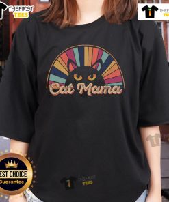 Pretty Cat Mama Vintage Ladies Tee featuring a stylish cat graphic, perfect for cat lovers and vintage fashion enthusiasts.