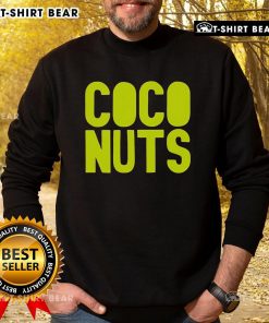 Fashionable Pretty Coco Nuts sweatshirt featuring vibrant tropical graphics, perfect for casual beachwear style.