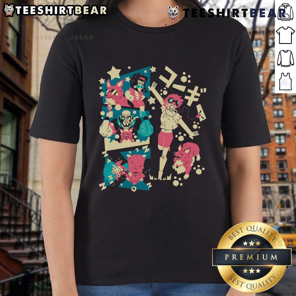 Pretty Cowboy Bebop Corgi Days Ladies Tee Alt Text: Pretty Cowboy Bebop Corgi Days Ladies Tee featuring a cute corgi design and vibrant colors for stylish fans.
