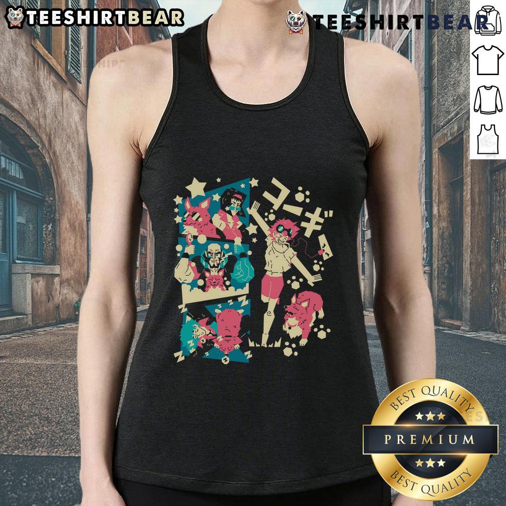 Pretty Cowboy Bebop Corgi Days Tank Top Adorable Corgi wearing a Pretty Cowboy Bebop tank top, showcasing a fun and stylish anime-inspired outfit.