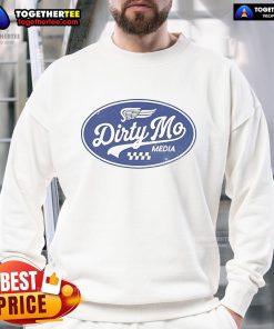 Pretty Dirty Mo Media Oval Sweatshirt in a cozy setting, showcasing stylish design and comfortable fabric for casual wear.