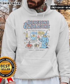 Cozy hoodie featuring Dungeons and Dragons tools for adventure, perfect for fans of tabletop gaming and fantasy quests.