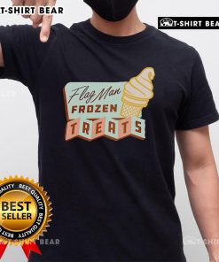 Pretty Flag Man Frozen Treats T-Shirt featuring a colorful ice cream graphic and vibrant flag design, perfect for summer.