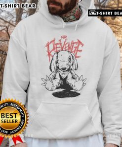 Pretty For Revenge hoodie featuring stuffed animals, symbol of revenge design, perfect for edgy streetwear style.