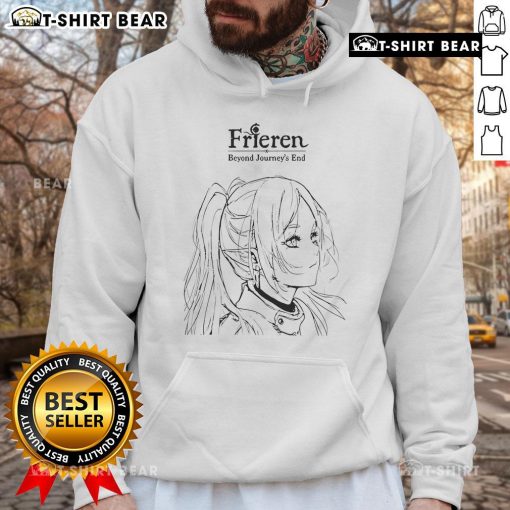 Alt Text: Cozy Pretty Frieren Beyond Journeys End Hoodie featuring vibrant artwork inspired by the popular anime series.