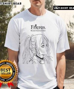 Pretty Frieren Beyond Journey's End T-Shirt featuring vibrant artwork of the character Frieren in a stylish design.