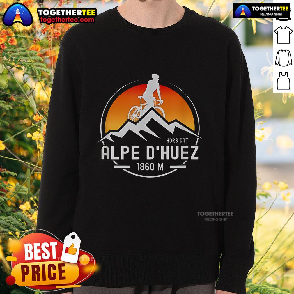Pretty Hors Cat Alpe D'Huez 1860M Cycling Sweatshirt