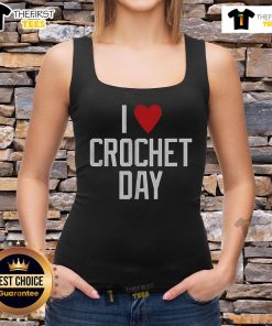 Pretty I Love Crochet Day Tank Top in vibrant colors, perfect for summer and showcasing your love for crochet.