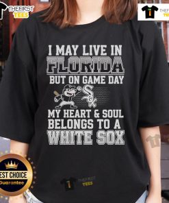 Alt Text: Ladies tee featuring 'My Heart and Soul Belongs to the Chicago White Sox' design, perfect for Florida game day.