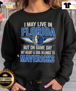 Alt Text: Dallas Mavericks sweatshirt for game day, showcasing team spirit for fans living in Florida.