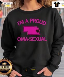 Pretty I'm A Proud Oma Sexual Pride Sweatshirt in vibrant colors, perfect for celebrating LGBTQ+ pride and family love.
