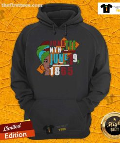 Stylish Pretty Juneteenth hoodie celebrating June 19, 1865, with vibrant colors and a meaningful design.