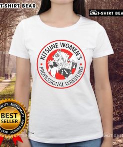 Pretty Kitsune women's professional wrestling tee featuring a vibrant design, perfect for wrestling fans and casual wear.