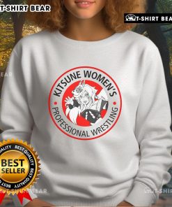 Pretty Kitsune women's professional wrestling sweatshirt featuring vibrant design and comfortable fit for fans.