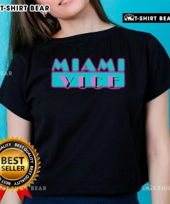 Pretty Miami Vice Ladies Tee featuring vibrant colors and stylish design, perfect for summer fashion and casual wear.