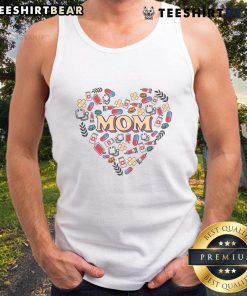 Pretty Mom Heart Medical Tank Top in vibrant colors, perfect for healthcare professionals and stylish moms.