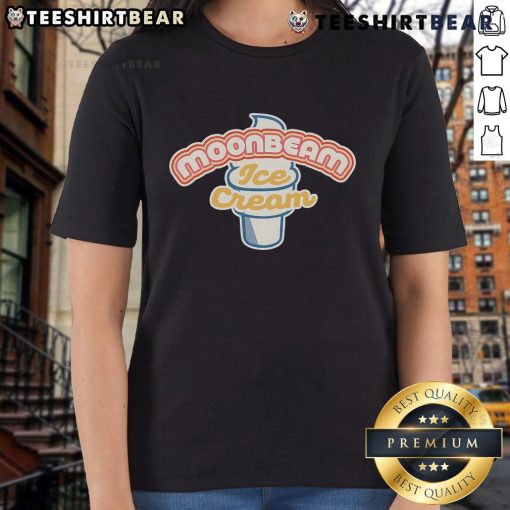 Pretty Moonbeam Ice Cream Ladies Tee featuring a vibrant ice cream graphic on a stylish women's shirt.