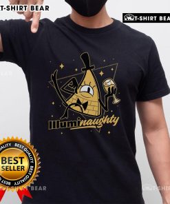 Pretty Naughty Illuminati Triangle Bill Cipher T-Shirt from Gravity Falls featuring a vibrant design and playful graphics.
