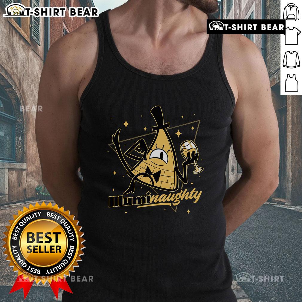 Pretty Naughty Illuminati Triangle Gravity Falls Bill Cipher Tank Top Pretty Naughty Illuminati Triangle Bill Cipher tank top design inspired by Gravity Falls, featuring vibrant colors and unique graphics.