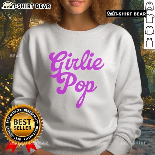 Olivia Rodrigo Girlie Pop sweatshirt featuring colorful graphics and trendy design, perfect for fans of pop music fashion.