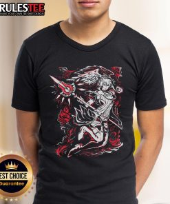 Pretty Over The Shoulder Angel Warrior SGDQ 2025 T-Shirt featuring a vibrant design and stylish fit for gaming enthusiasts.