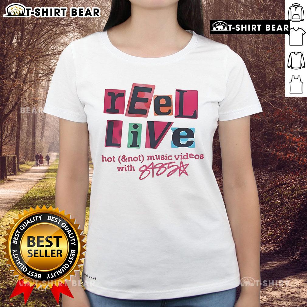 Pretty Reel Live With Hot Not Music Videos With 8485 Ladies Tee Stylish ladies tee featuring 'Pretty Reel Live' design, perfect for music video fans and casual wear enthusiasts.