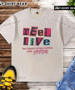 Alt Text: Pretty Reel Live with Hot Not music videos features a stylish 8485 washed t-shirt in vibrant colors.
