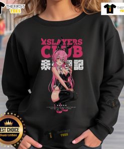 Pretty Slayers Club anime sweatshirt featuring vibrant colors and a stylish design, perfect for anime fans.
