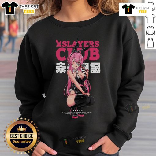 Pretty Slayers Club anime sweatshirt featuring vibrant colors and a stylish design, perfect for anime fans.