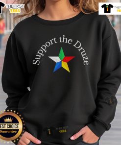 Druze traditional flag sweatshirt featuring vibrant colors and star design, showcasing Druze culture pride.
