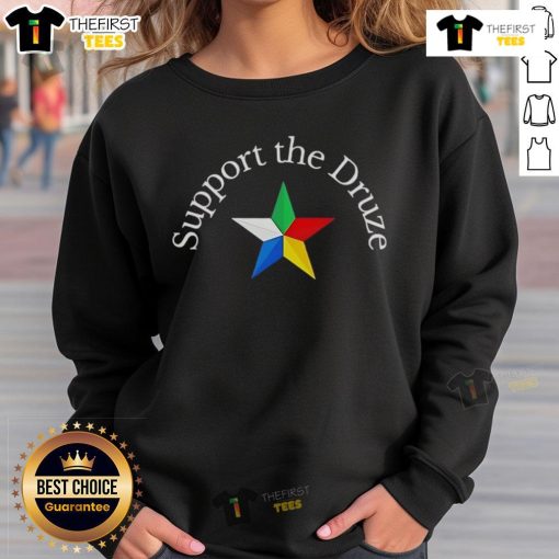 Druze traditional flag sweatshirt featuring vibrant colors and star design, showcasing Druze culture pride.