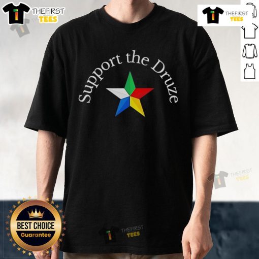 Alt Text: Pretty Support The Druze Traditional Flag Star Culture Pride T-Shirt showcasing vibrant design and cultural symbolism.