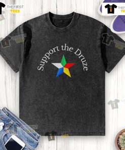 Pretty Support the Druze Traditional Flag Star Culture Pride washed t-shirt showcasing vibrant Druze heritage design.